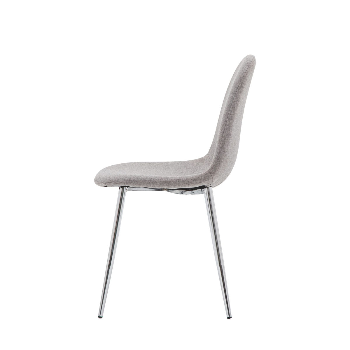 Gallery Direct Millican Dining Chair Chrome / Light Grey (2pk)