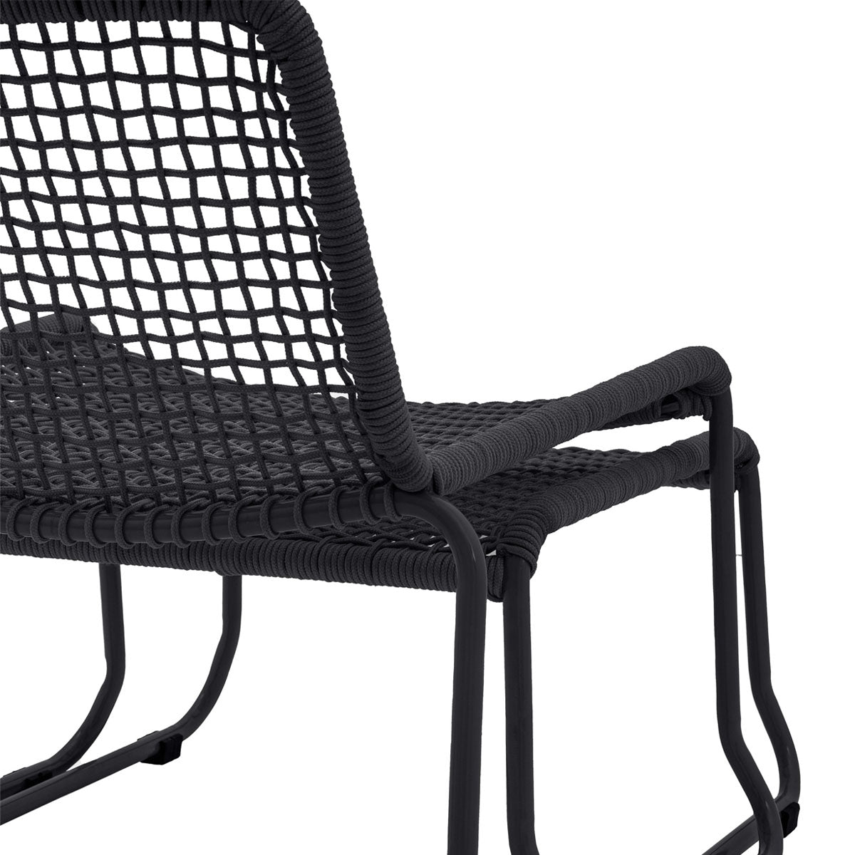 Gallery Direct Sassano Lounge Chair with Footstool Black