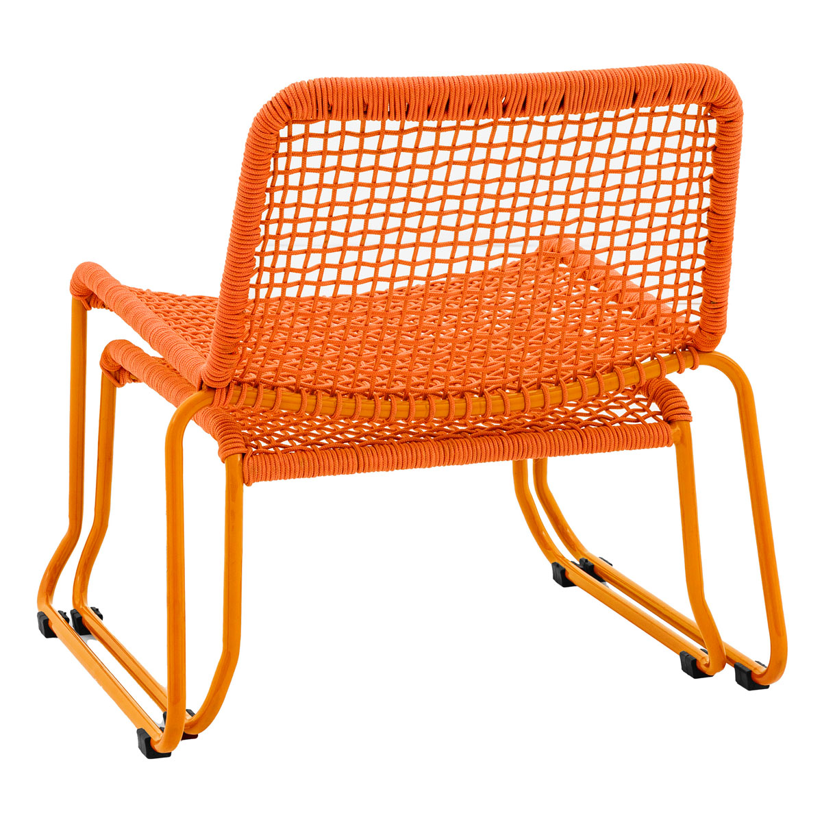 Gallery Direct Sassano Lounge Chair with Footstool Orange