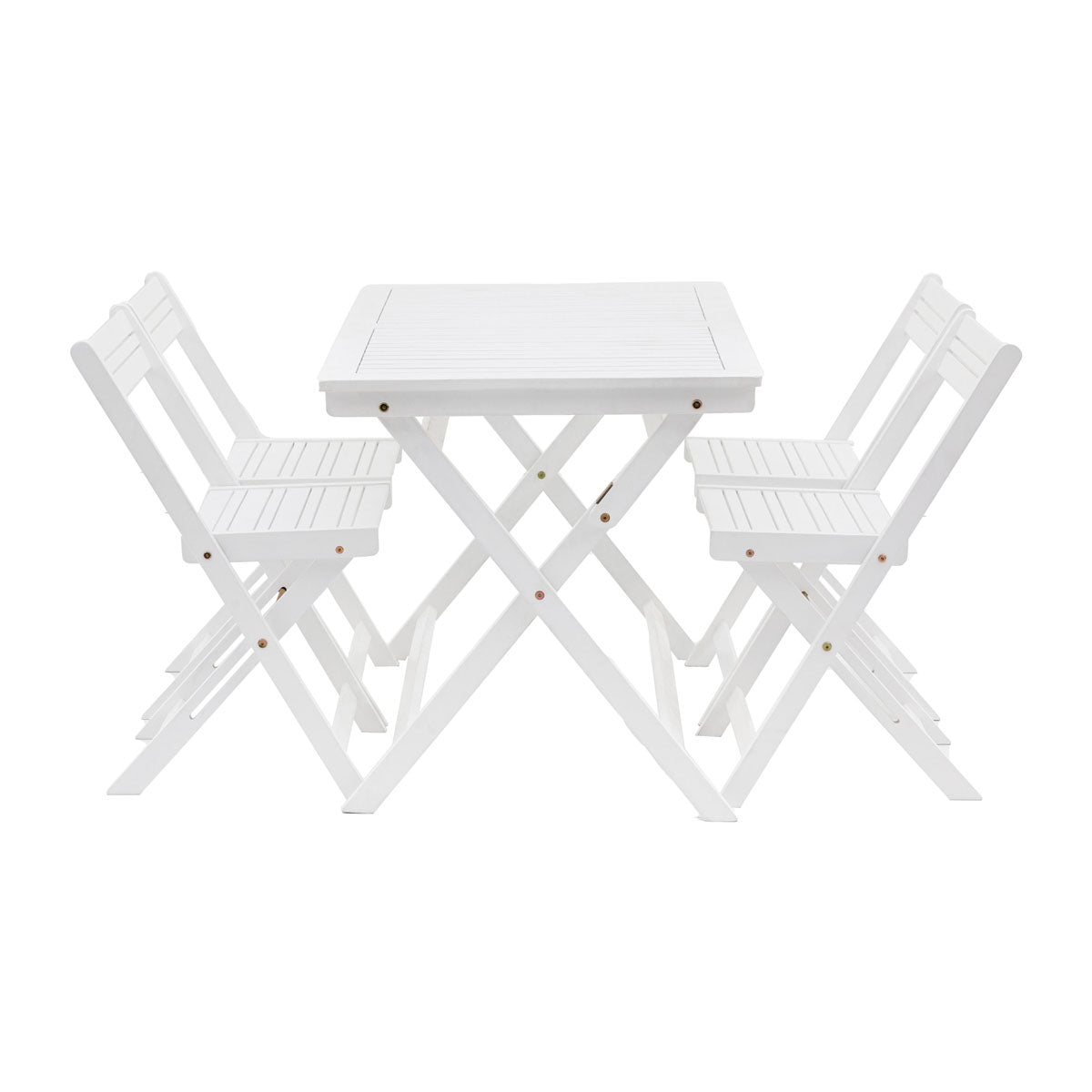 Gallery Direct Lindos White Folding Dining Set