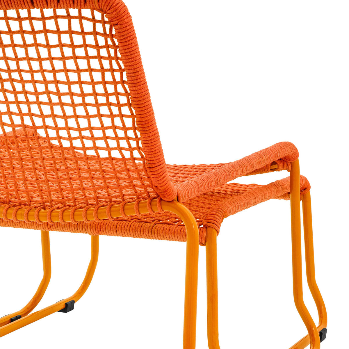 Gallery Direct Sassano Lounge Chair with Footstool Orange