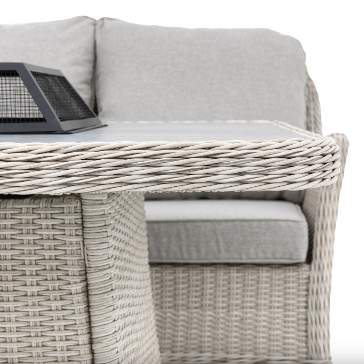 Gallery Direct Holton Corner Square Dining Set with Fire Pit