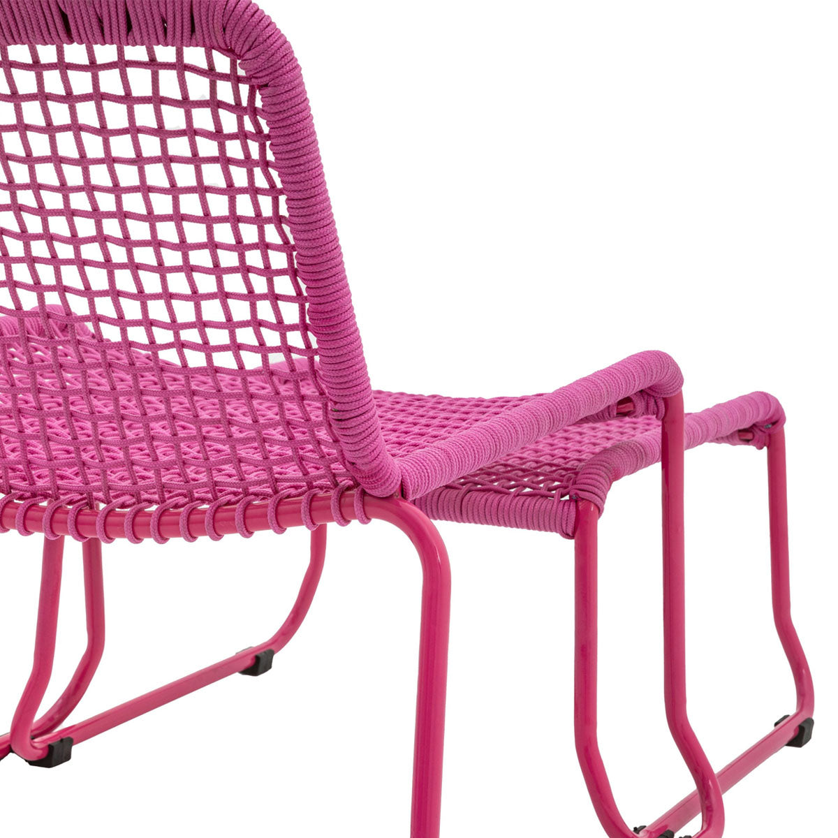 Gallery Direct Sassano Lounge Chair with Footstool Pink