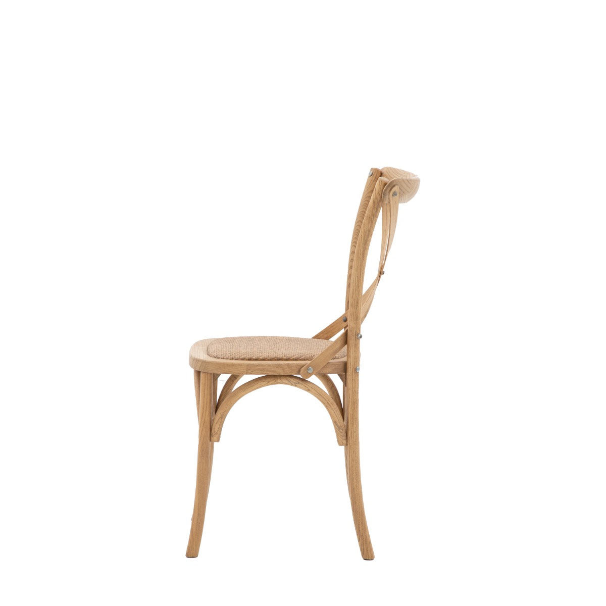 Gallery Direct Cafe Chair Oak/Rattan (2pk)