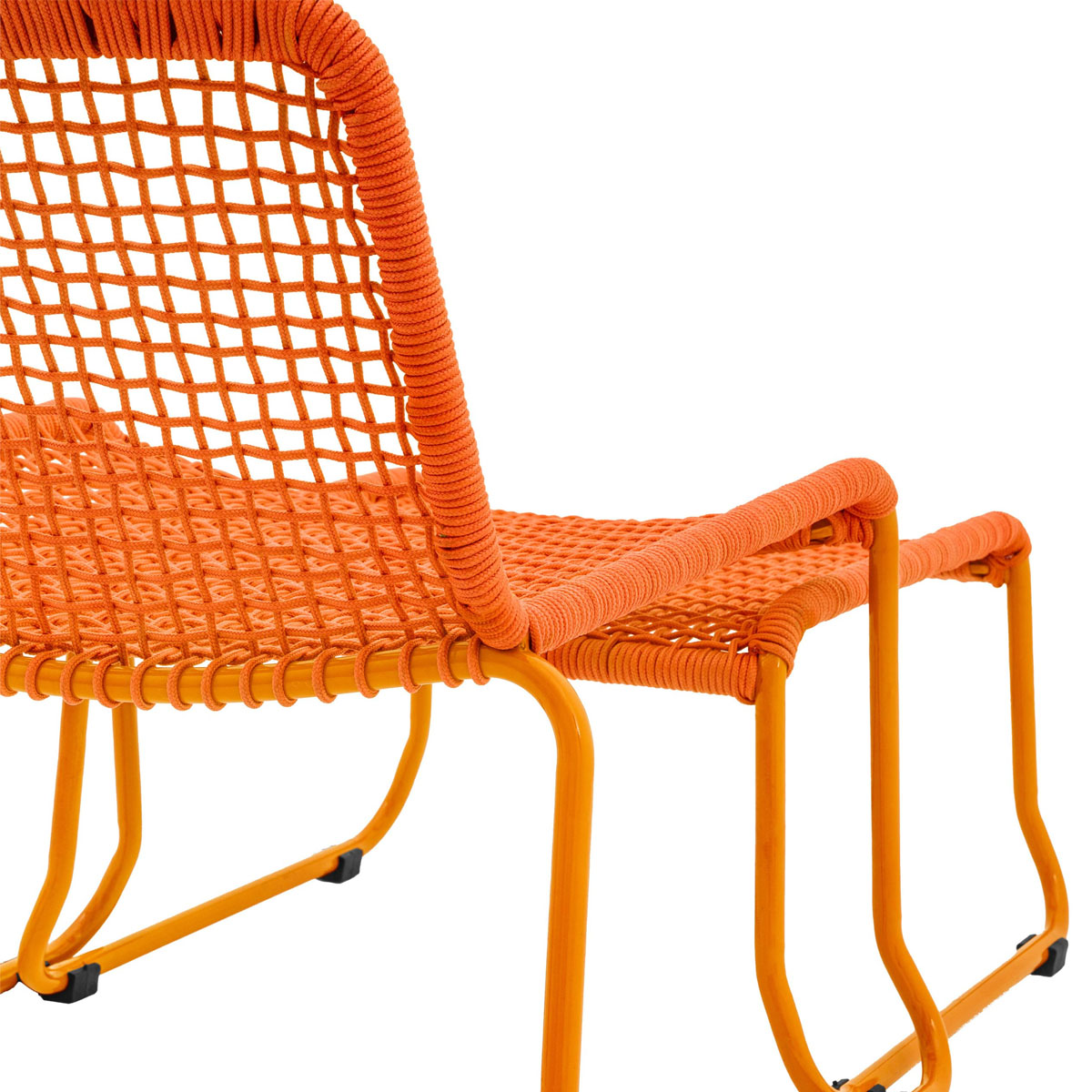 Gallery Direct Sassano Lounge Chair with Footstool Orange