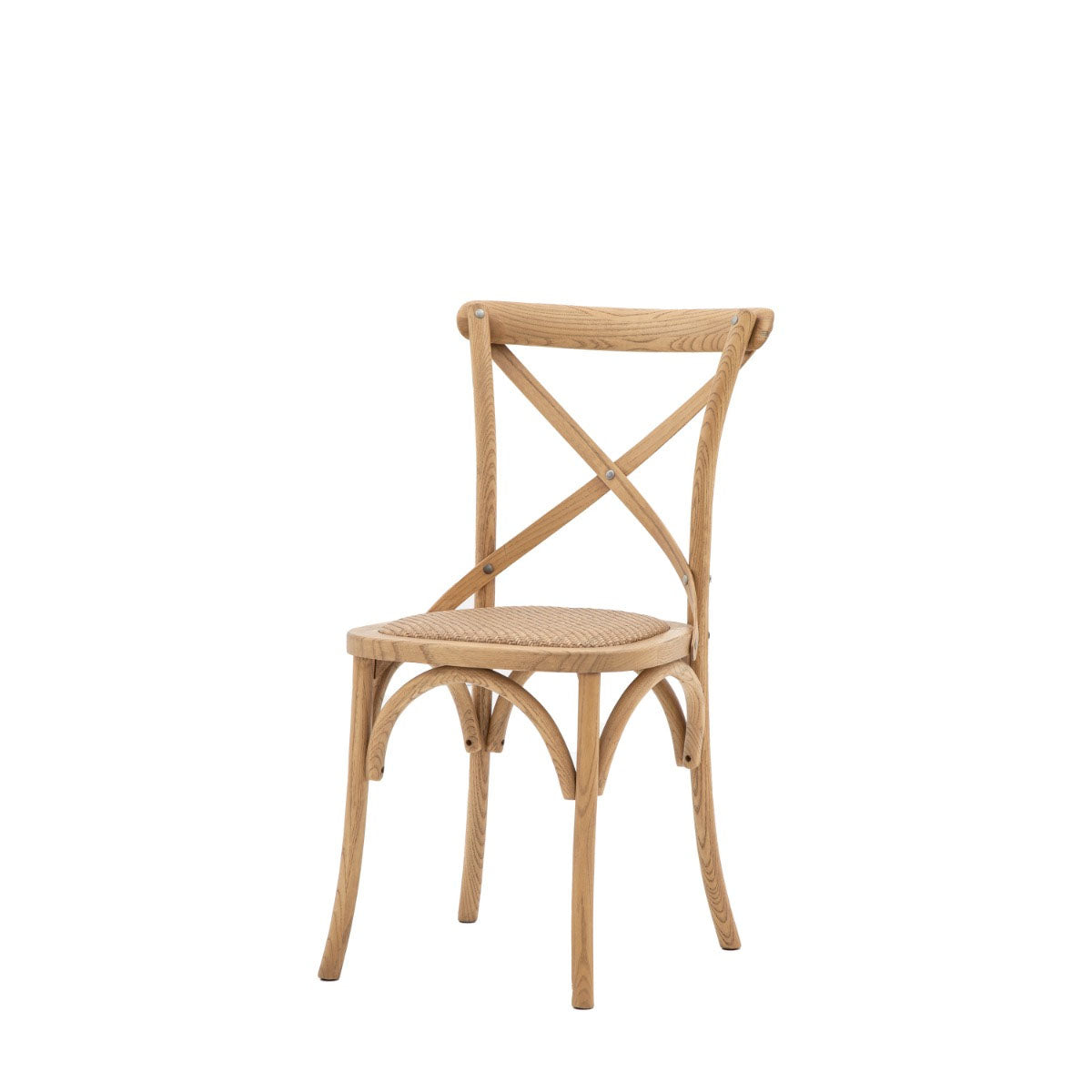 Gallery Direct Cafe Chair Oak/Rattan (2pk)
