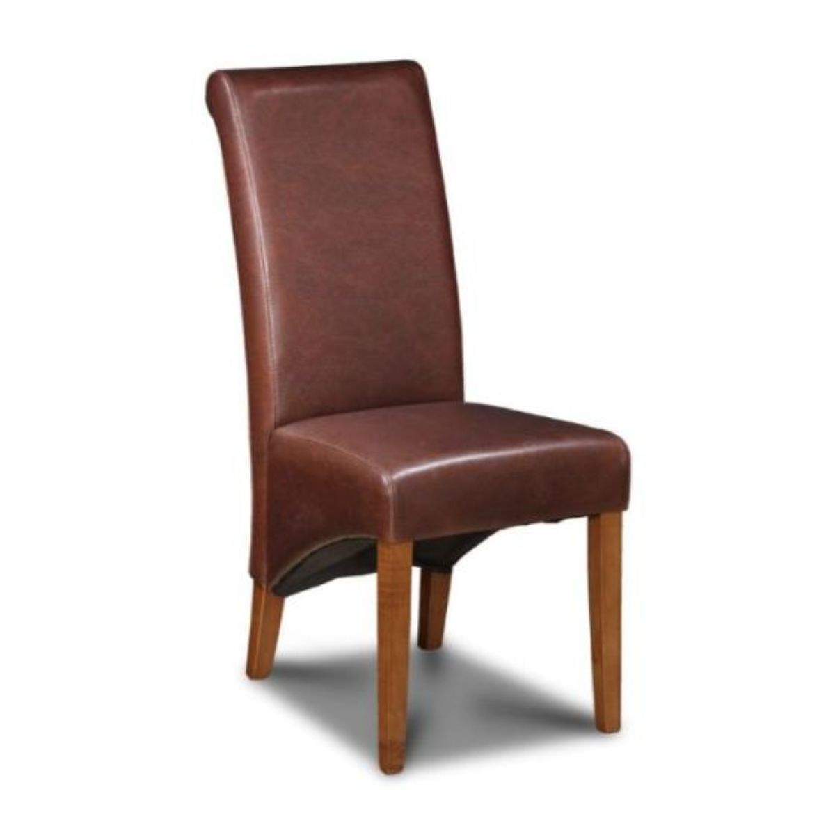 Trade Furniture Leather Rollback Dining Chair Dark Leg