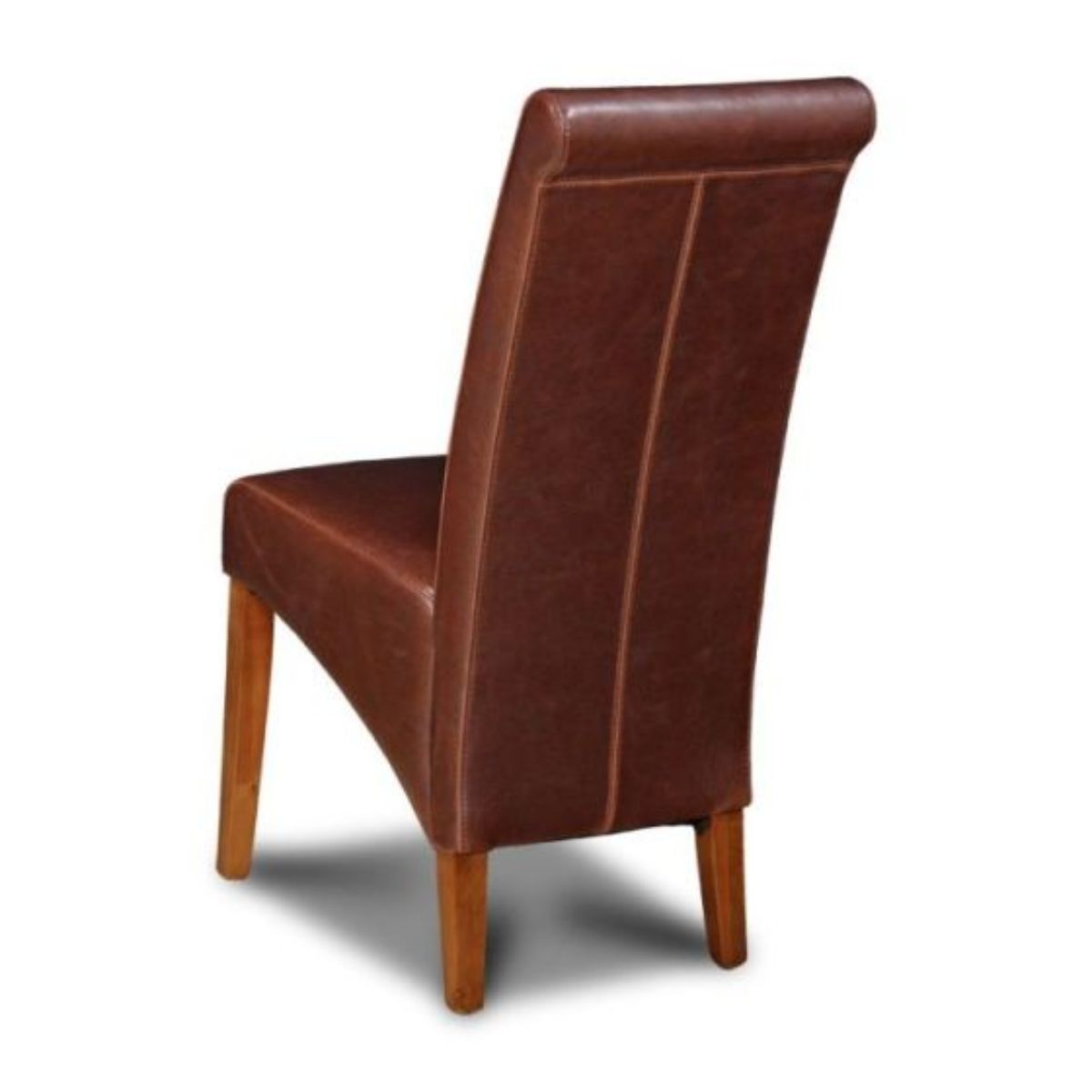 Trade Furniture Leather Rollback Dining Chair Dark Leg