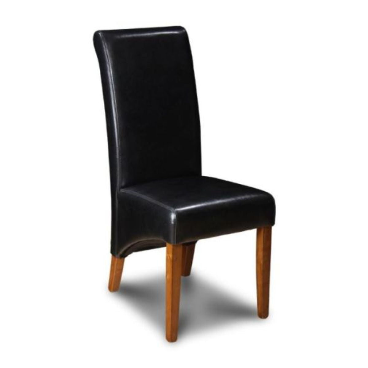 Trade Furniture Leather Rollback Dining Chair Dark Leg