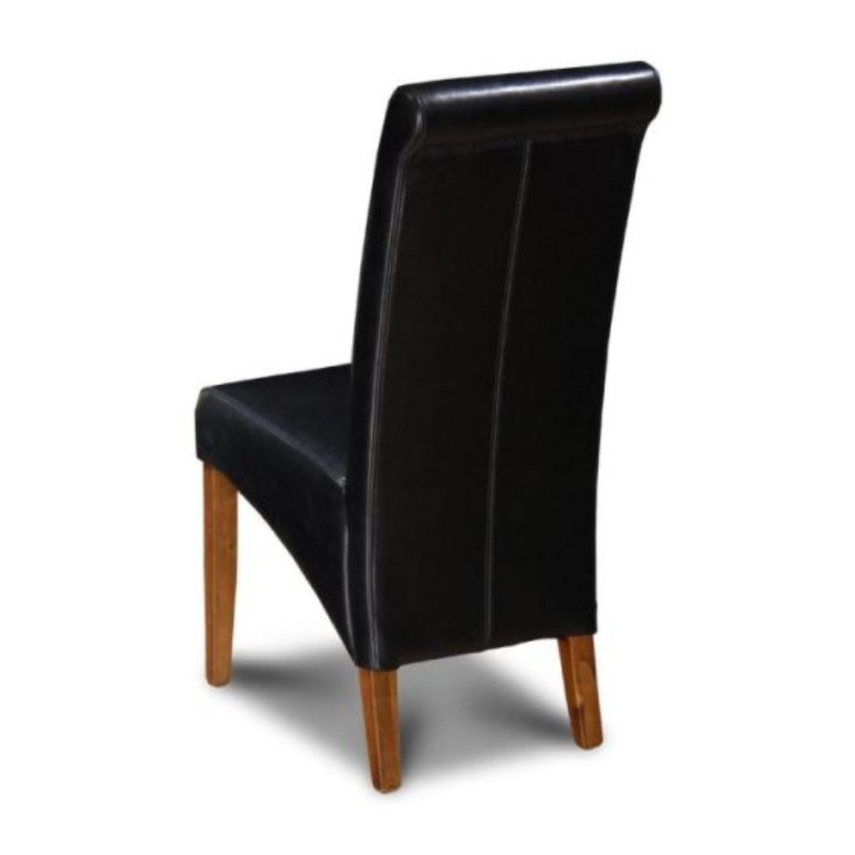 Trade Furniture Leather Rollback Dining Chair Dark Leg