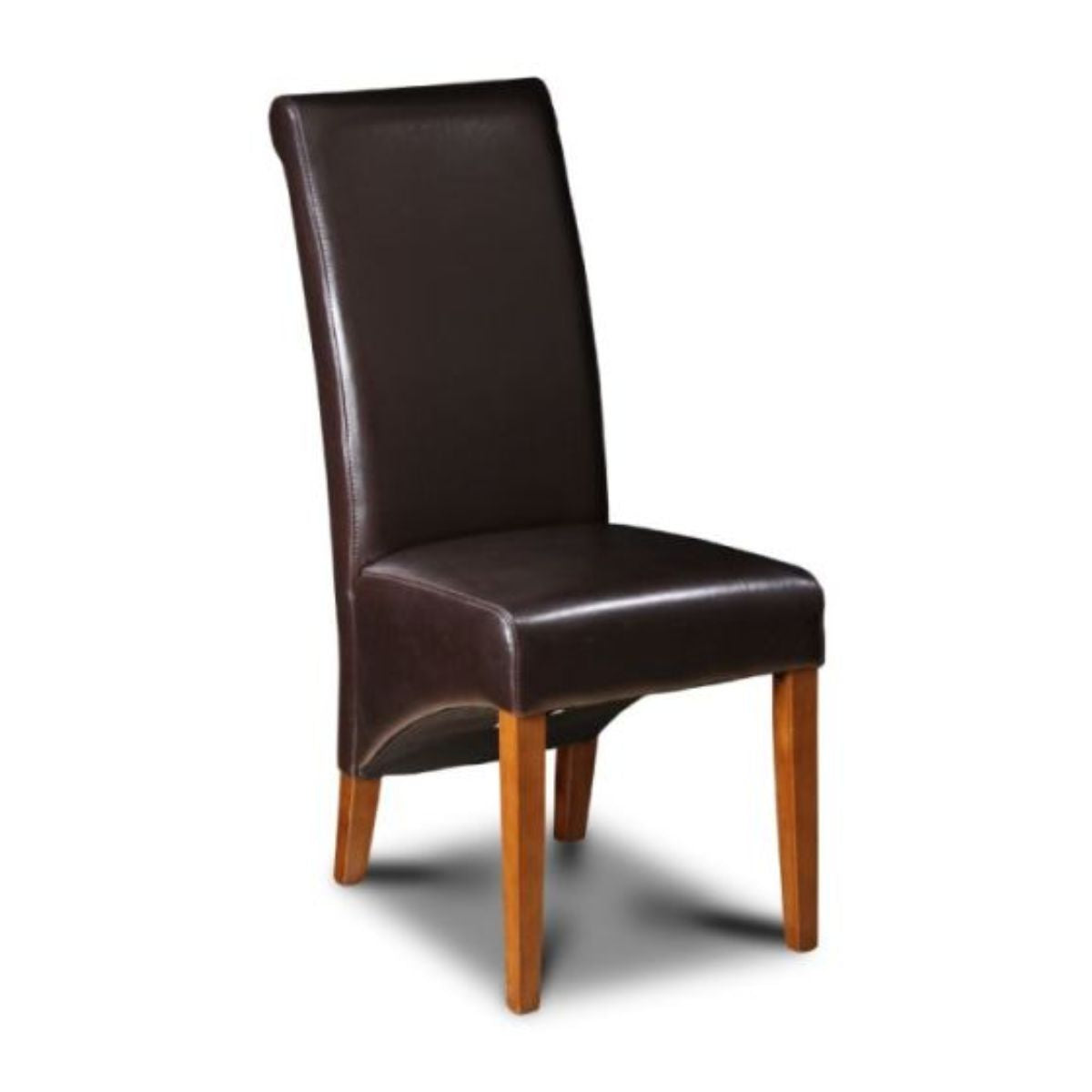 Trade Furniture Leather Rollback Dining Chair Dark Leg