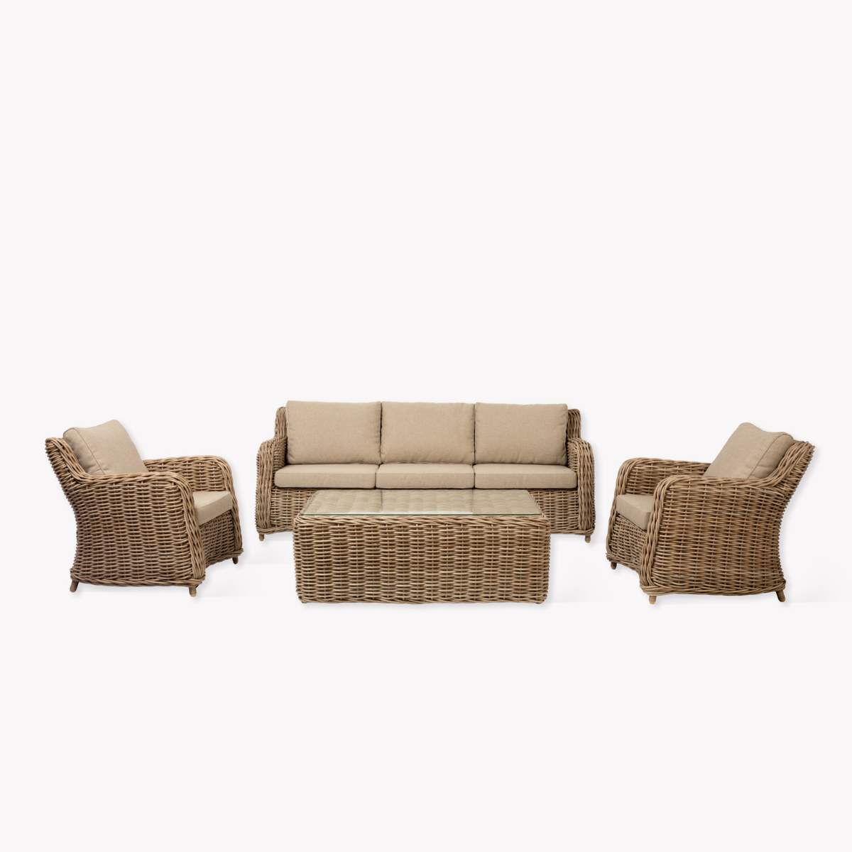 Garden Trading Lechlade 3 Seater Sofa Set Natural