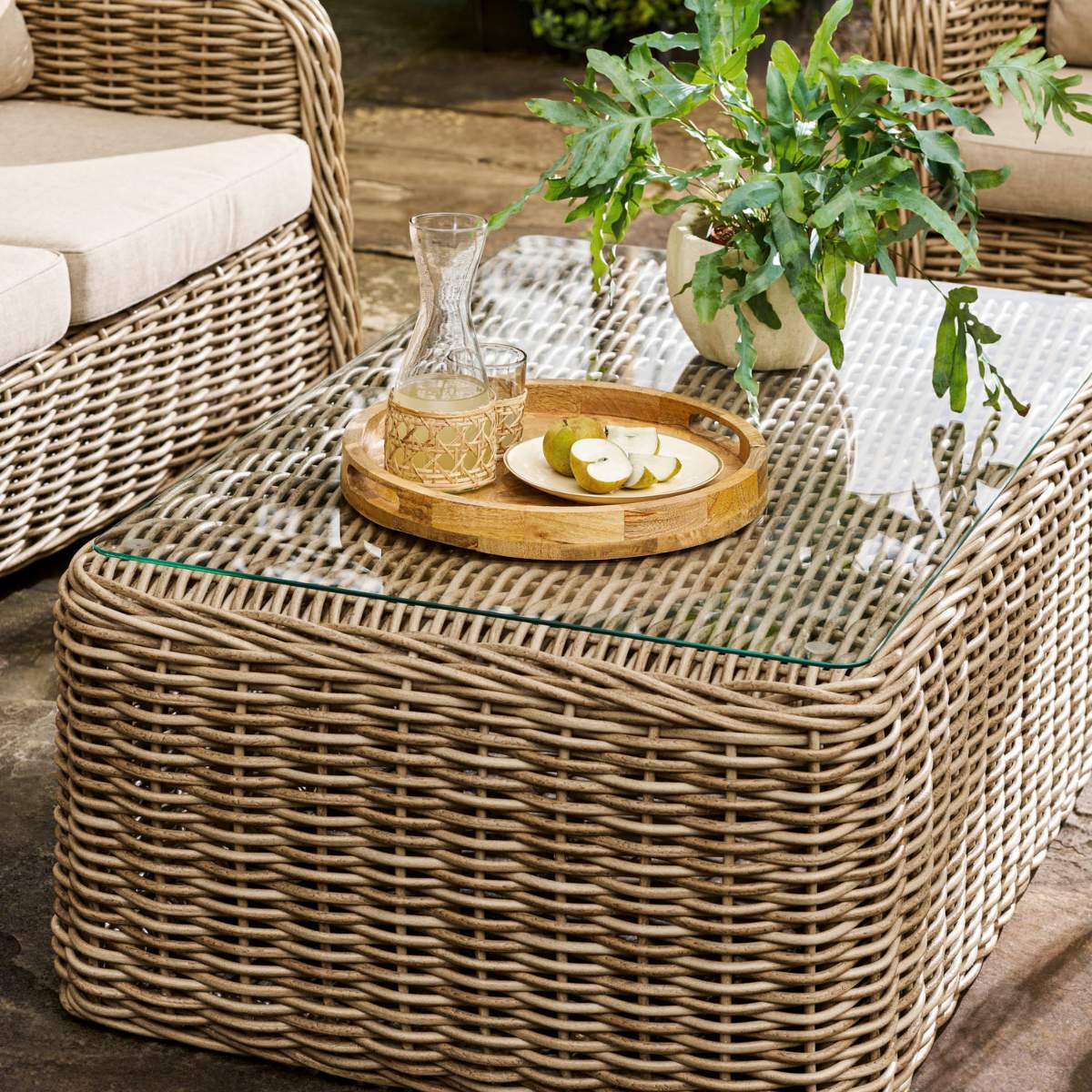 Garden Trading Lechlade 3 Seater Sofa Set Natural