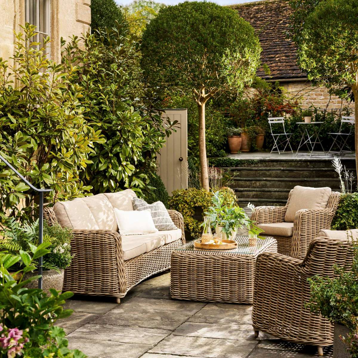 Garden Trading Lechlade 3 Seater Sofa Set Natural