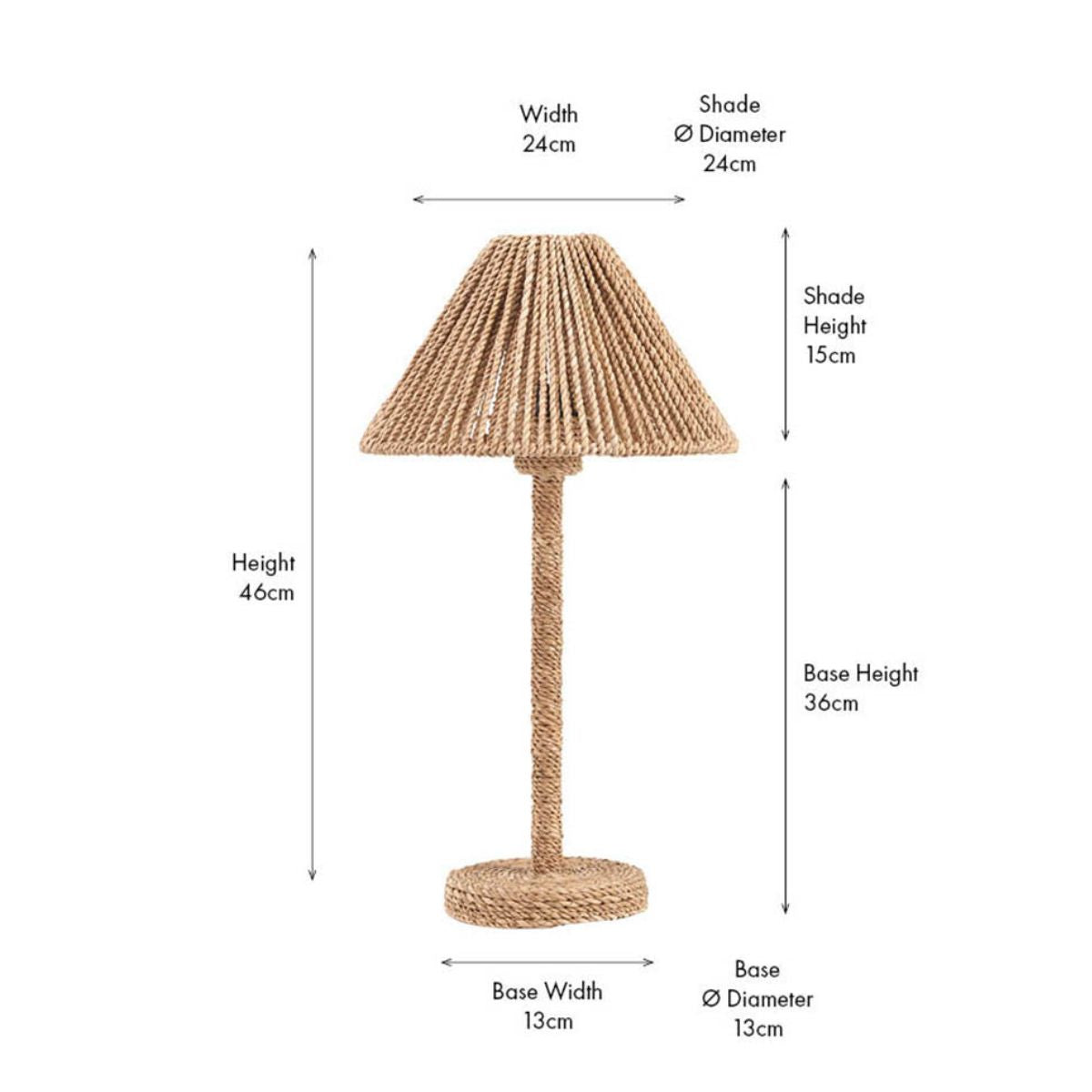 Pacific Lifestyle Leif Jute Rope Table Lamp