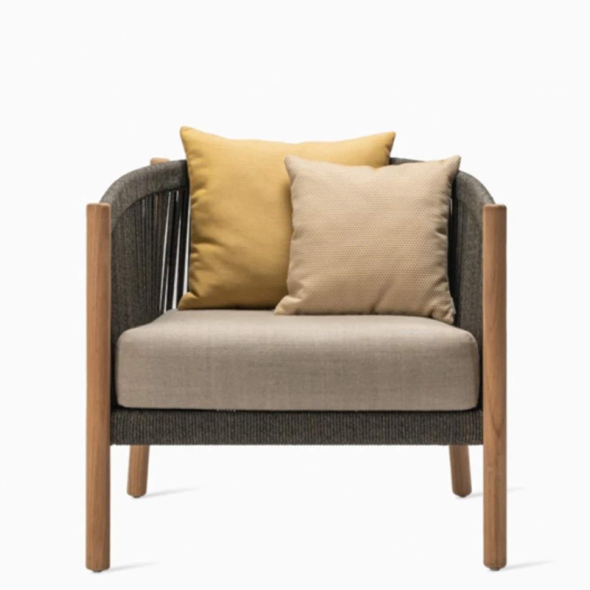 Vincent Shepherd Lento Lounge Chair + Seat Cushion & Deco Cushions