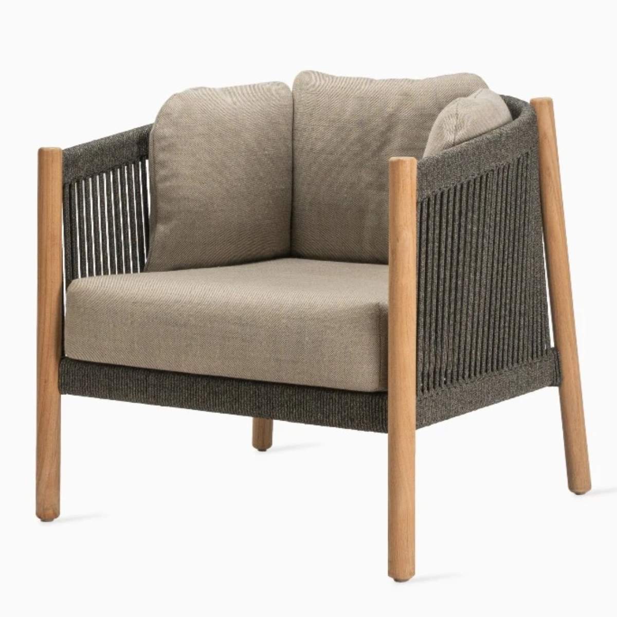 Vincent Shepherd Lento Lounge Chair + Seat Cushion & Deco Cushions