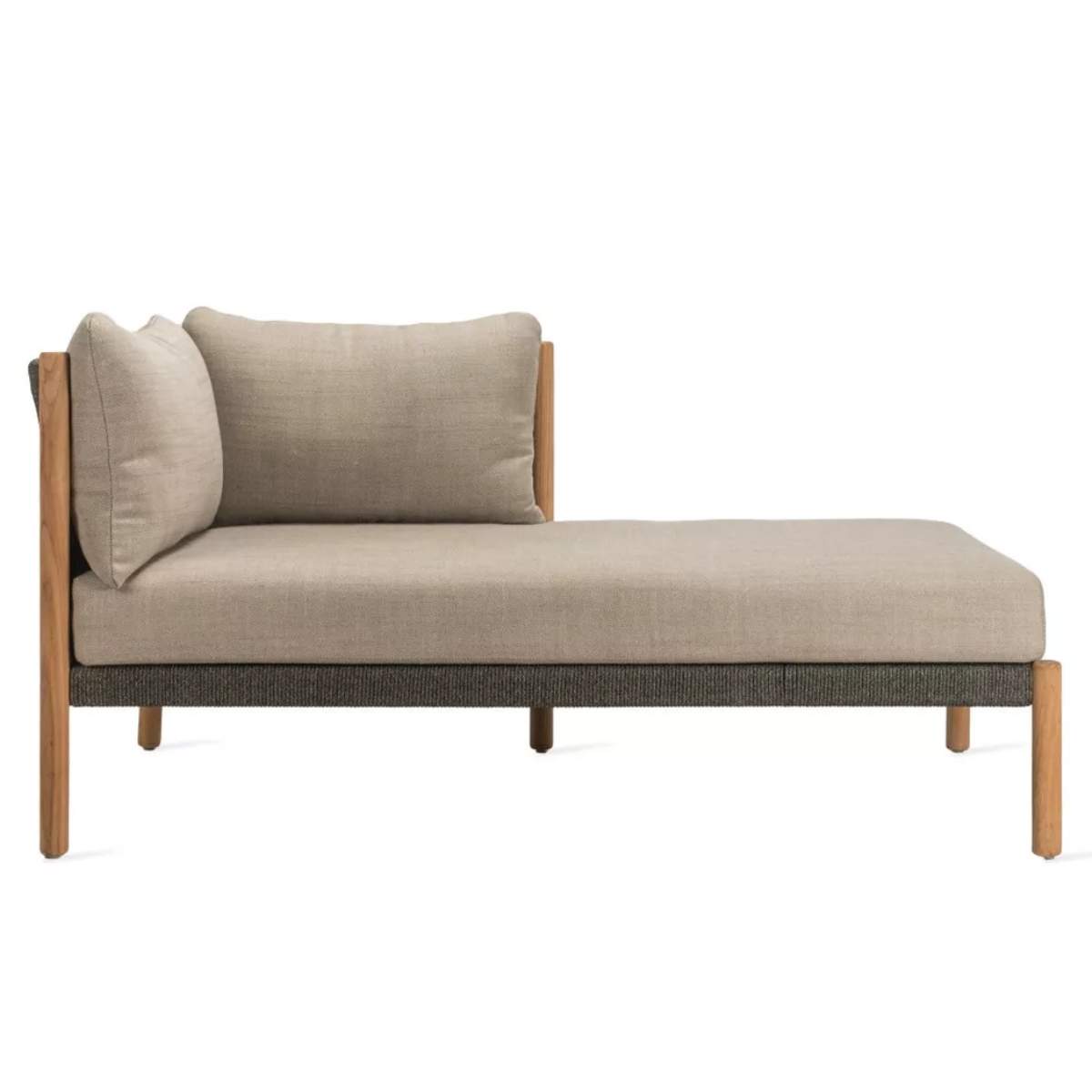 Vincent Shepherd Lento Modular Chaise Longue Left | Stone