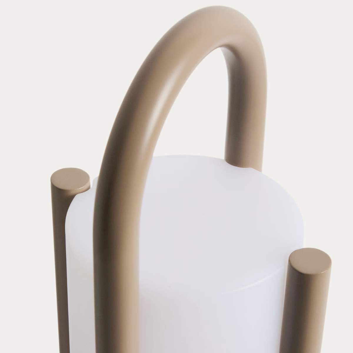 Kave Home Leros large portable table lamp in green polyethylene and steel