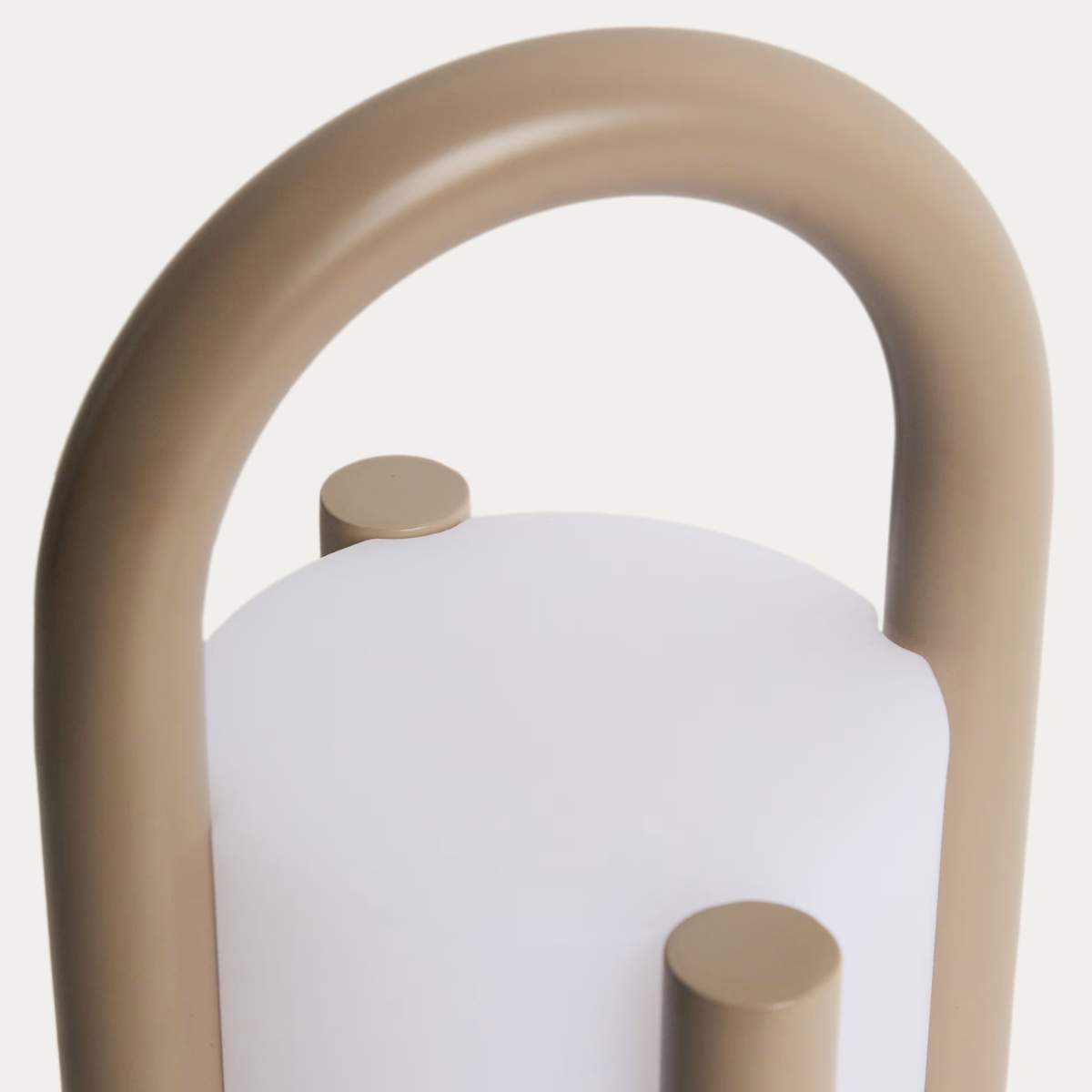 Kave Home Leros small portable table lamp in green polyethylene and steel