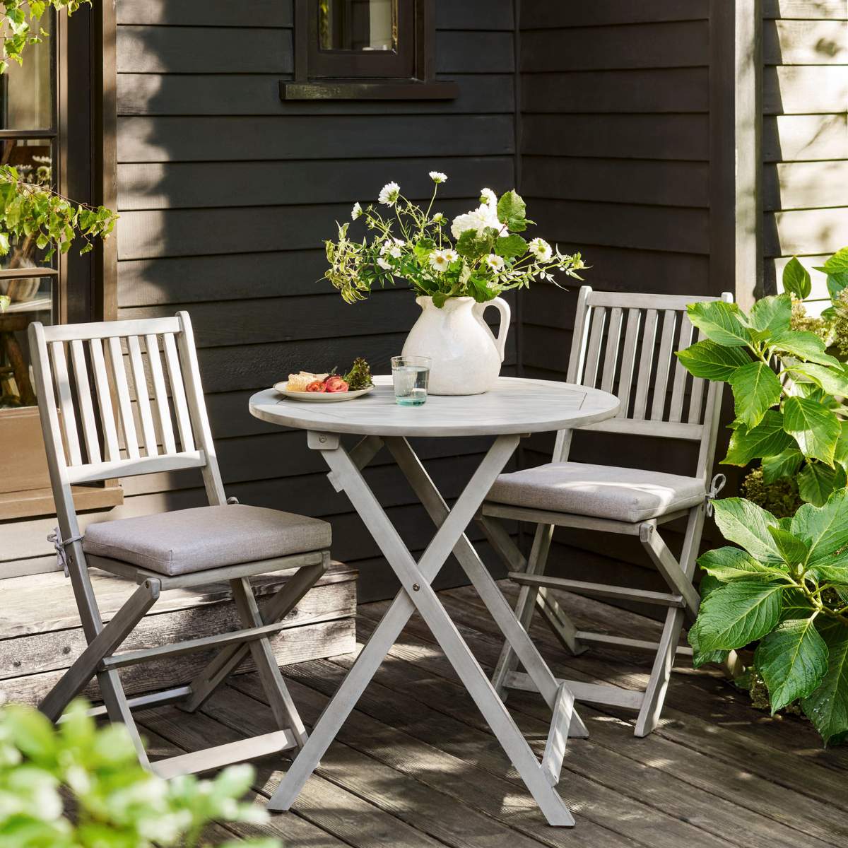 Garden Trading Letcombe Bistro Set Whitewash