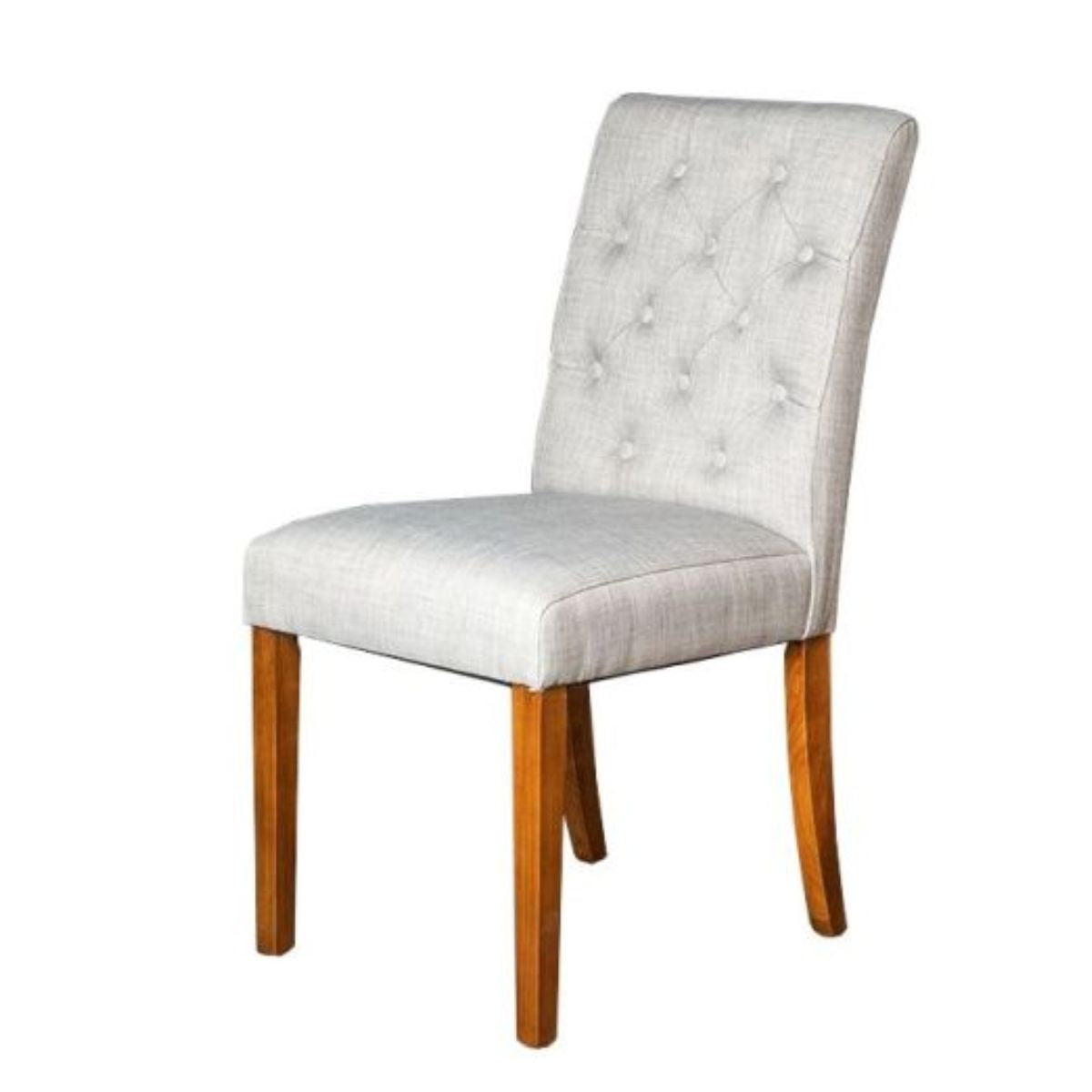 Trade Furniture Light Dakota 120cm Dining Table & 4 Milan Button Fabric Chairs (3 Colours)