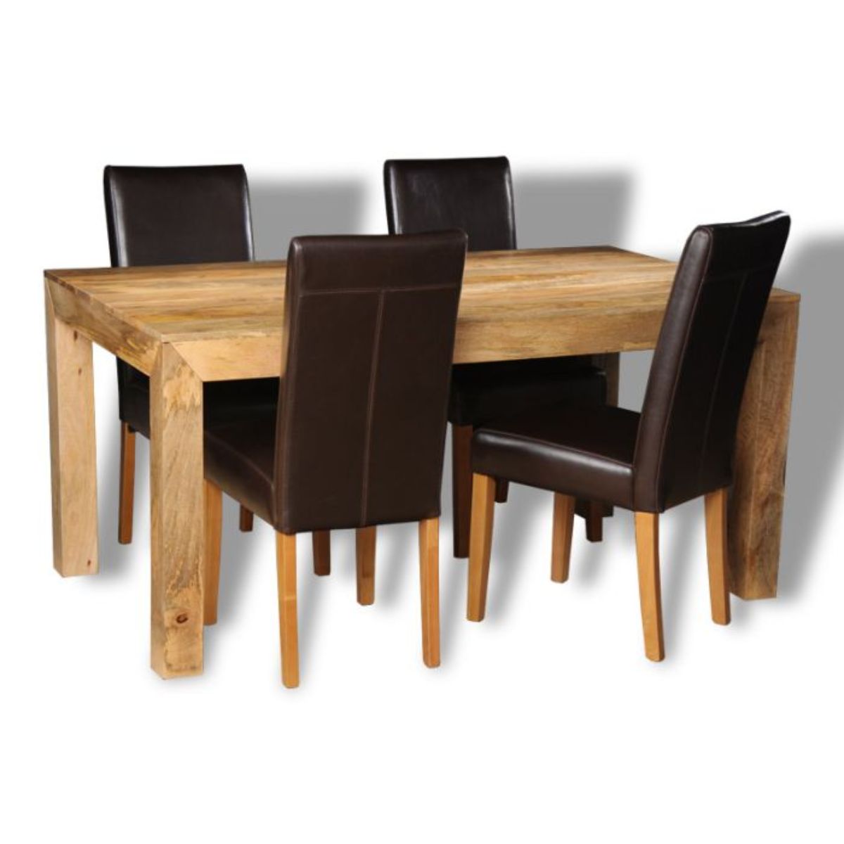 Trade Furniture Light Dakota 160cm Dining Table & 4 Barcelona Chairs