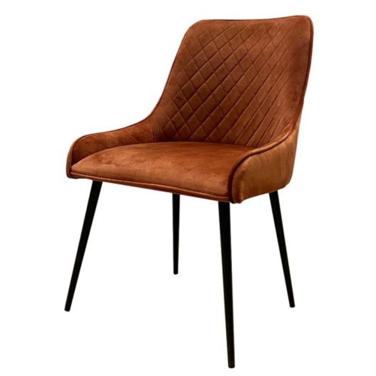 Trade Furniture Light Dakota 160cm Dining Table & 4 Henley Velvet Chairs (7 Colours)