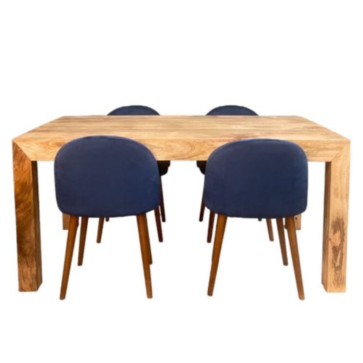 Trade Furniture Light Dakota 160cm Dining Table & 4 Zena Dining Chairs (2 Colours)