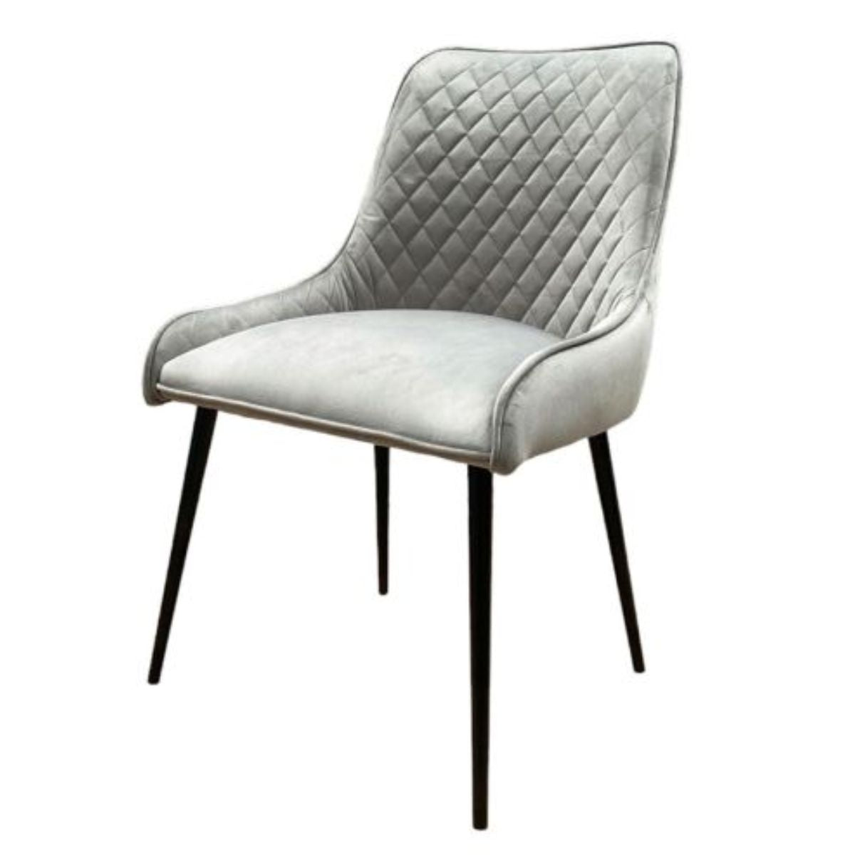 Trade Furniture Light Dakota 160cm Dining Table & 6 Henley Velvet Dining Chairs (6 Colours)