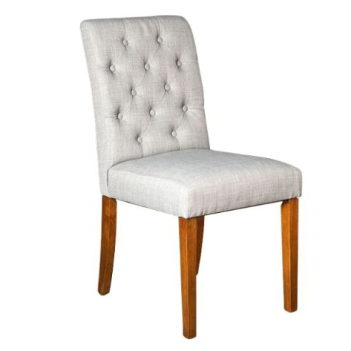 Trade Furniture Light Dakota 160cm Dining Table & 6 Milan Button Fabric Dining Chairs (3 Colours)