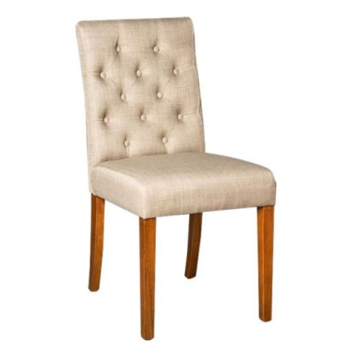 Trade Furniture Light Dakota 160cm Dining Table & 6 Milan Button Fabric Dining Chairs (3 Colours)