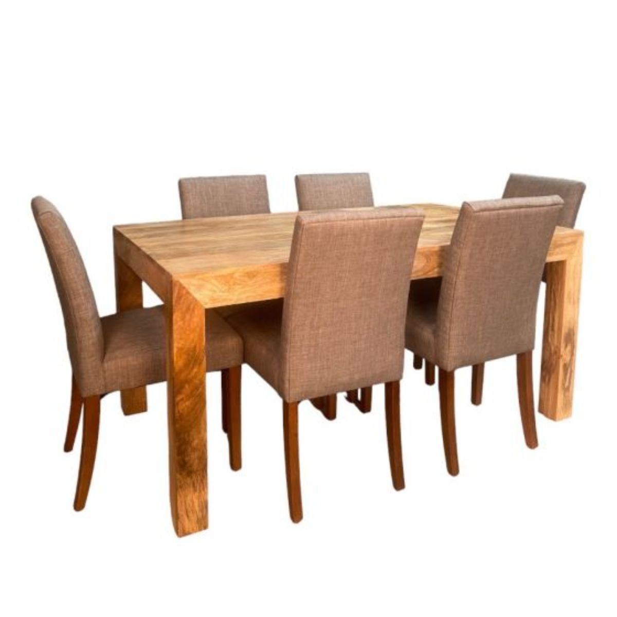 Trade Furniture Light Dakota 160cm Dining Table & 6 Milan Dining Chairs (3 Colours)