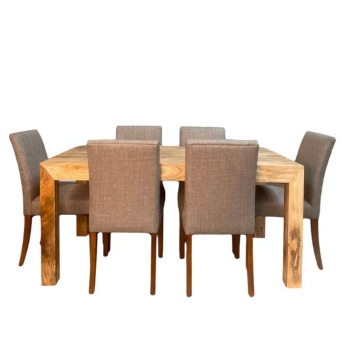Trade Furniture Light Dakota 160cm Dining Table & 6 Milan Dining Chairs (3 Colours)