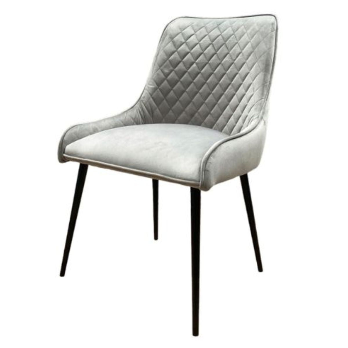 Trade Furniture Light Dakota 180cm Dining Table and 6 Henley Velvet Dining Chairs (5 Colours)