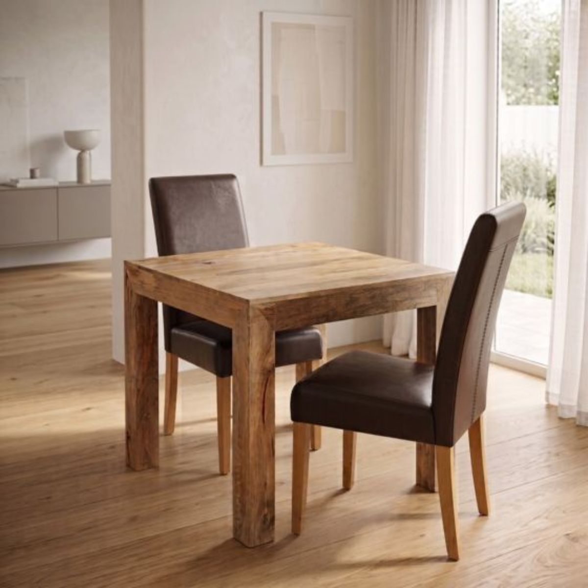 Trade Furniture Light Dakota 80cm Dining Table & 2 Barcelona Chairs