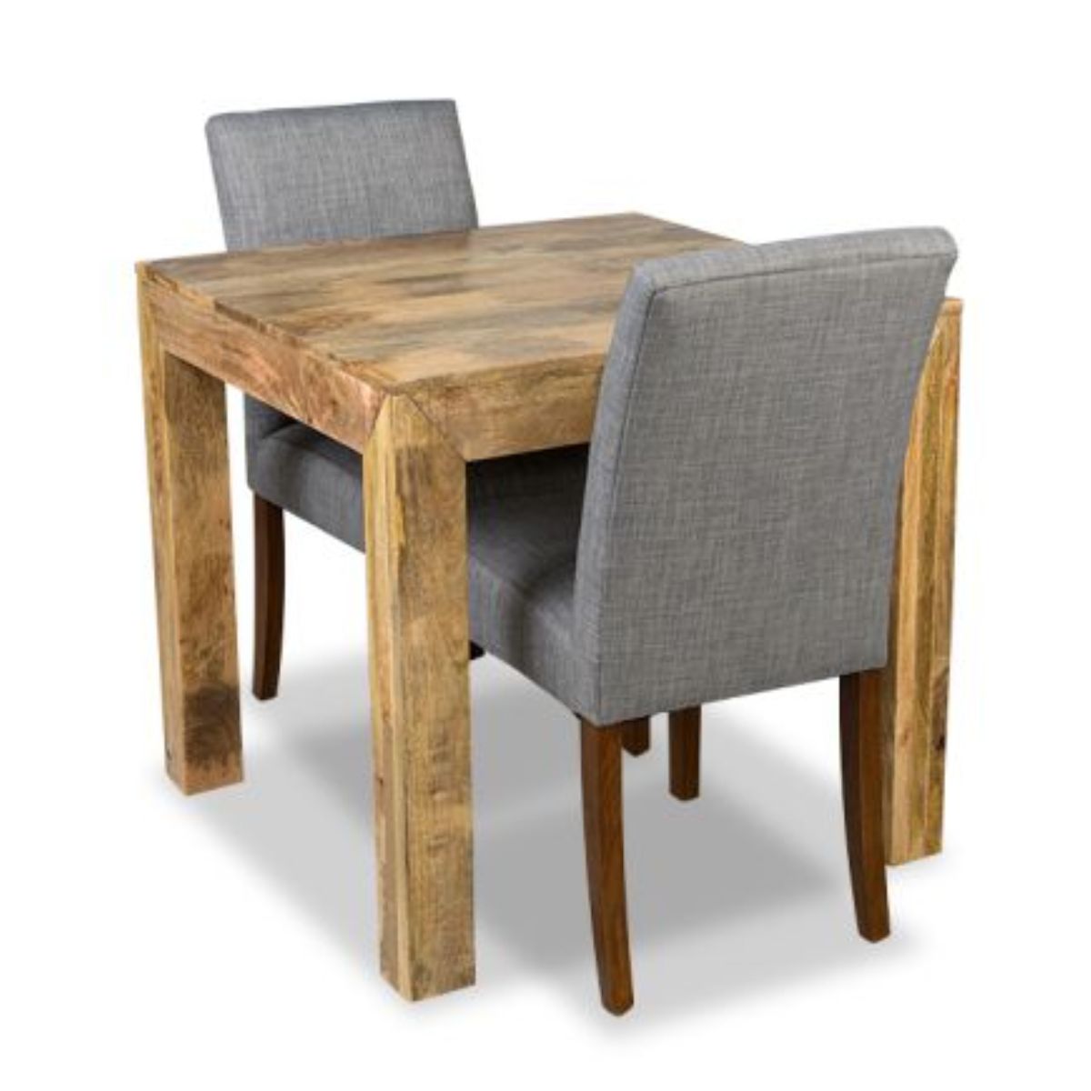 Trade Furniture Light Dakota 80cm Dining Table & 2 Milan Fabric Chairs (3 Colours)