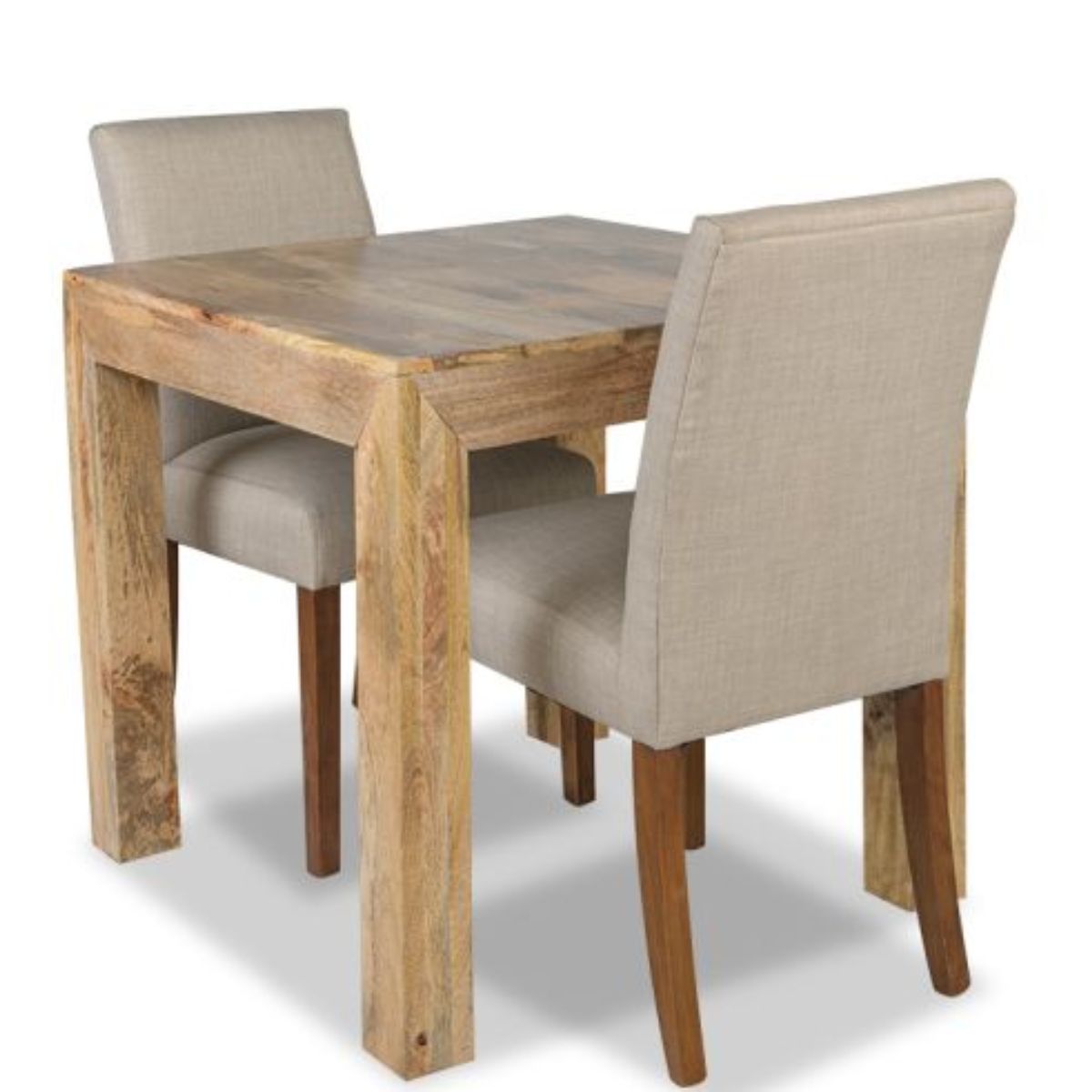 Trade Furniture Light Dakota 80cm Dining Table & 2 Milan Fabric Chairs (3 Colours)