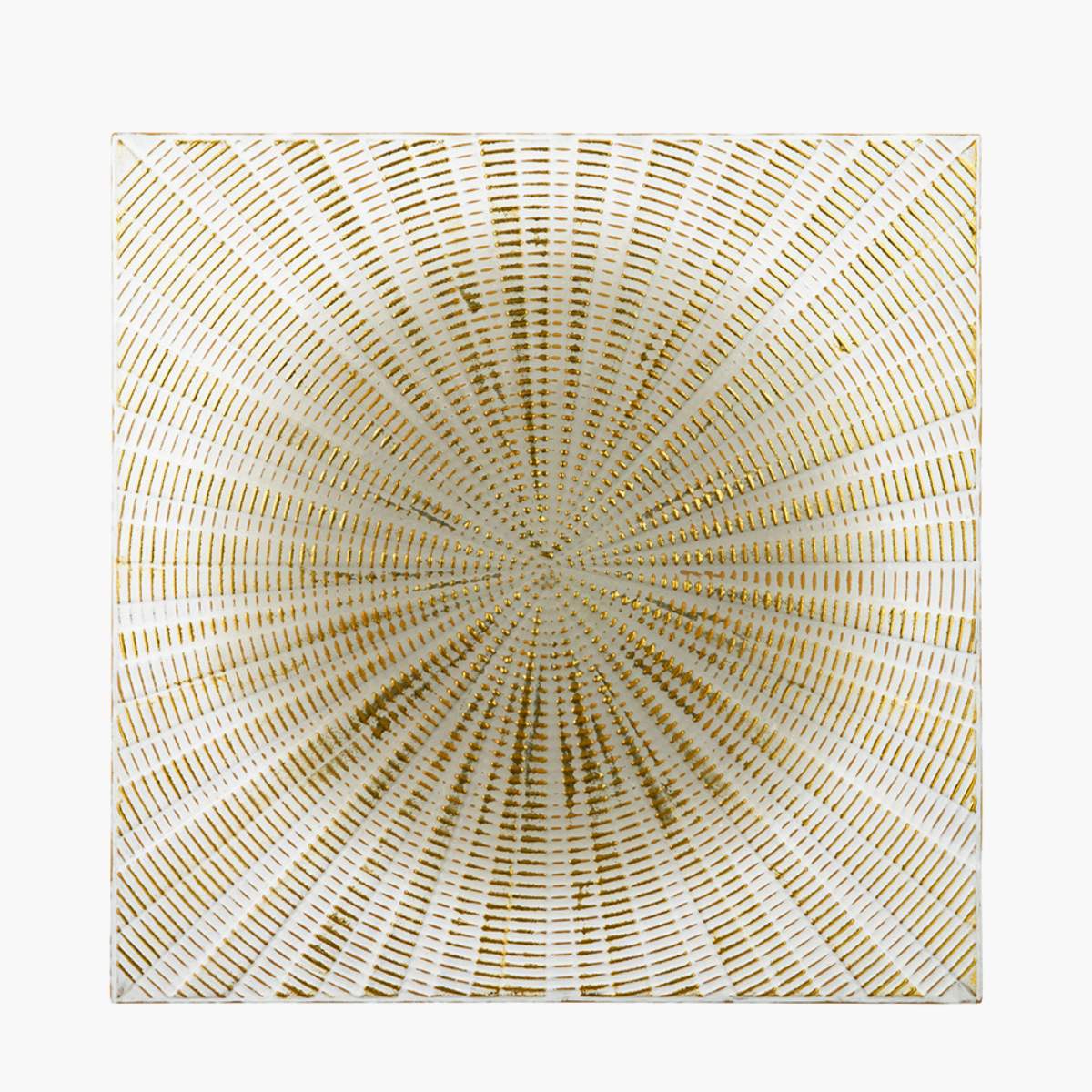 Pacific Lifestyle Light Grey and Gold Metal Starburst Wall Art