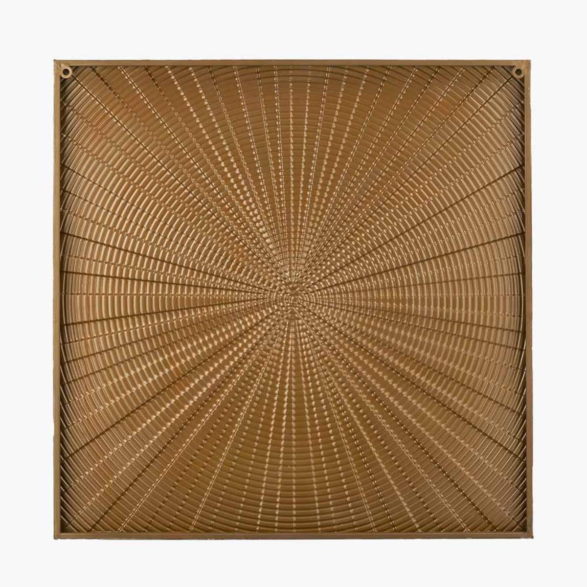 Pacific Lifestyle Light Grey and Gold Metal Starburst Wall Art