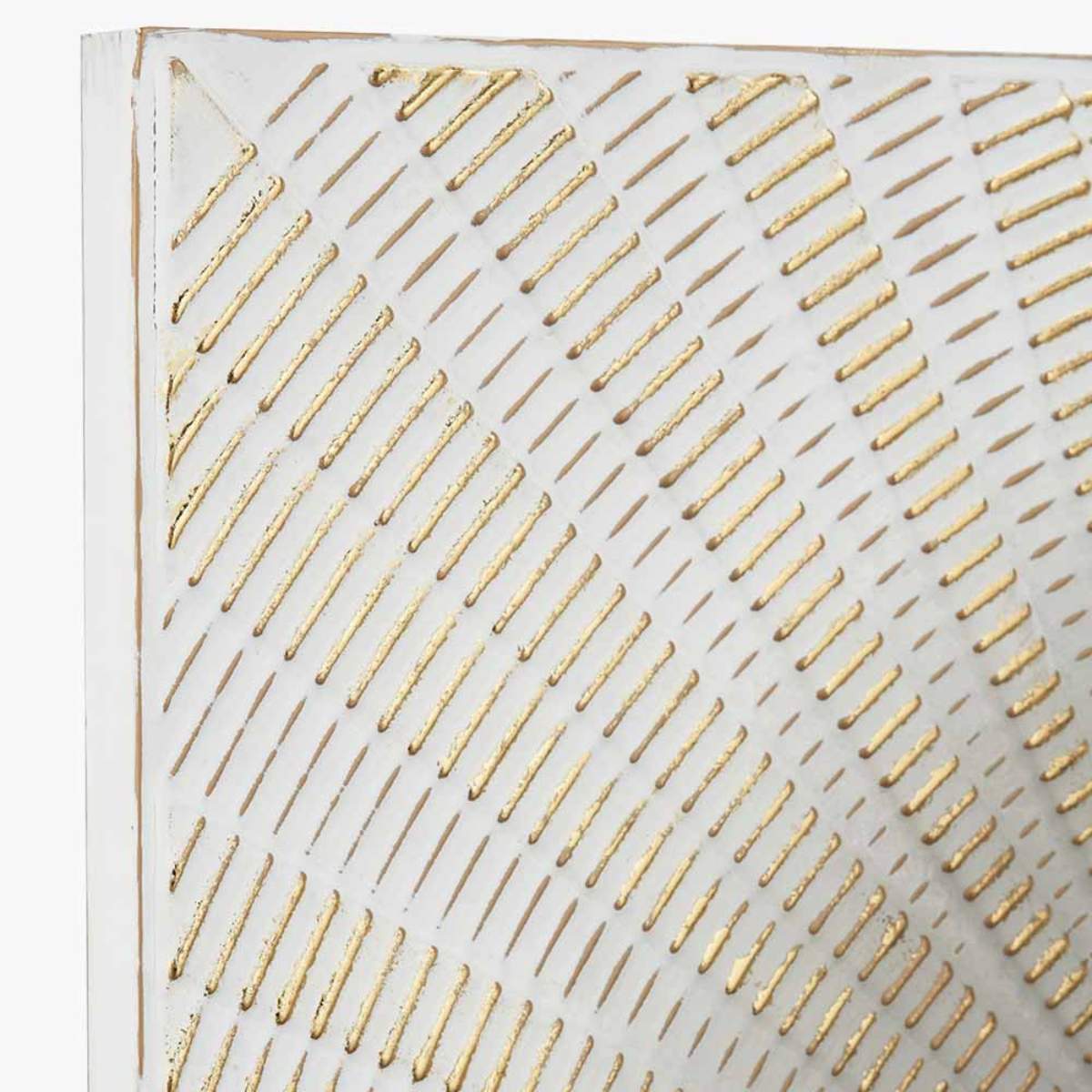 Pacific Lifestyle Light Grey and Gold Metal Starburst Wall Art