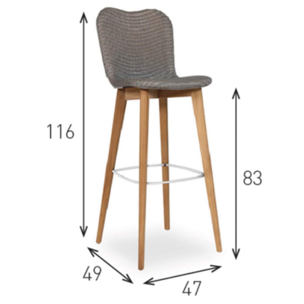 Vincent Shepherd Lily Bar Stool Lloyd Loom Oak