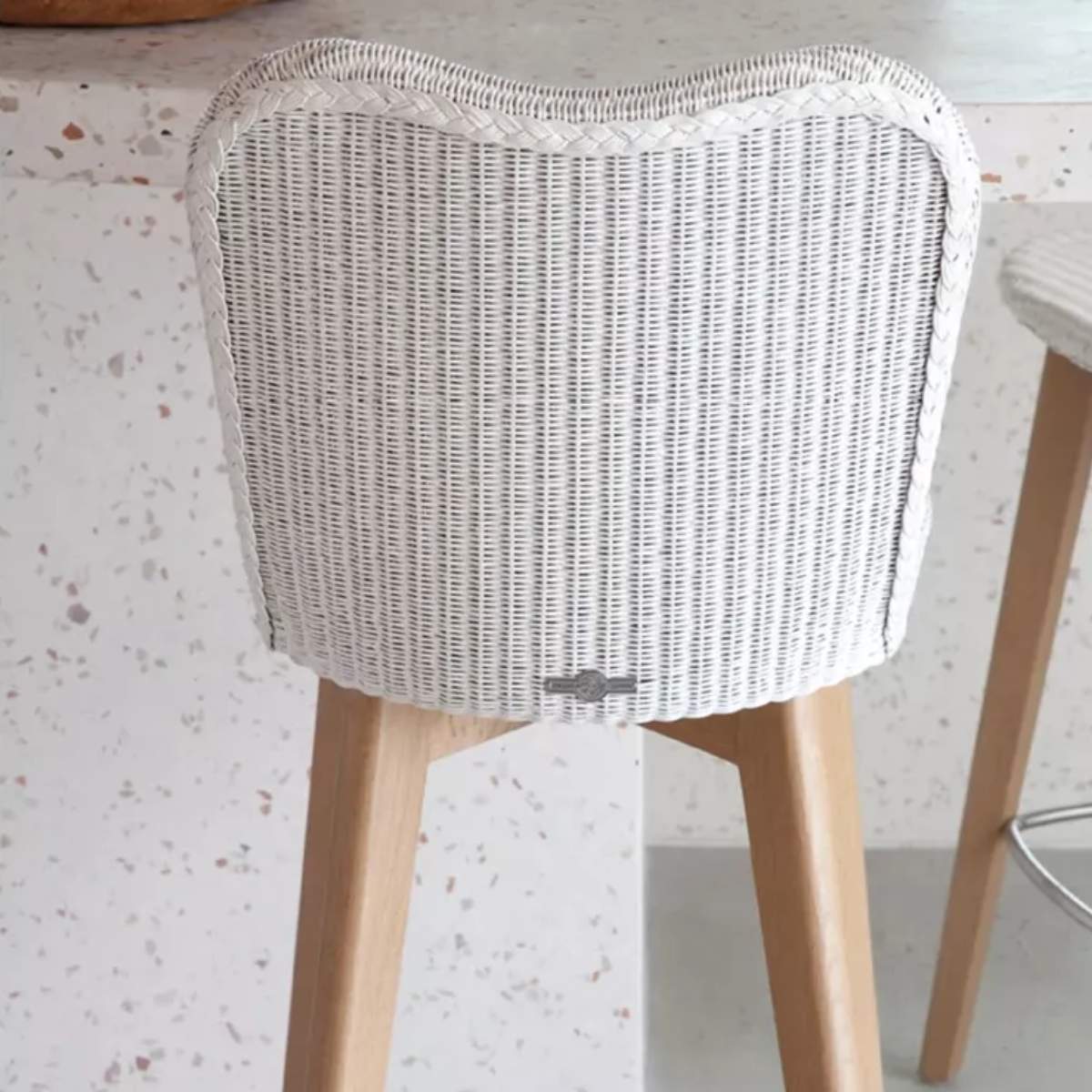 Vincent Shepherd Lily Counter Stool in Pure White