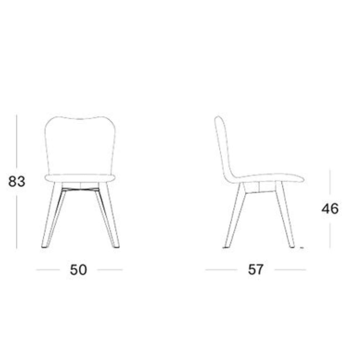 Vincent Shepherd Lily Dining Chair in Pure White |Oak Legs