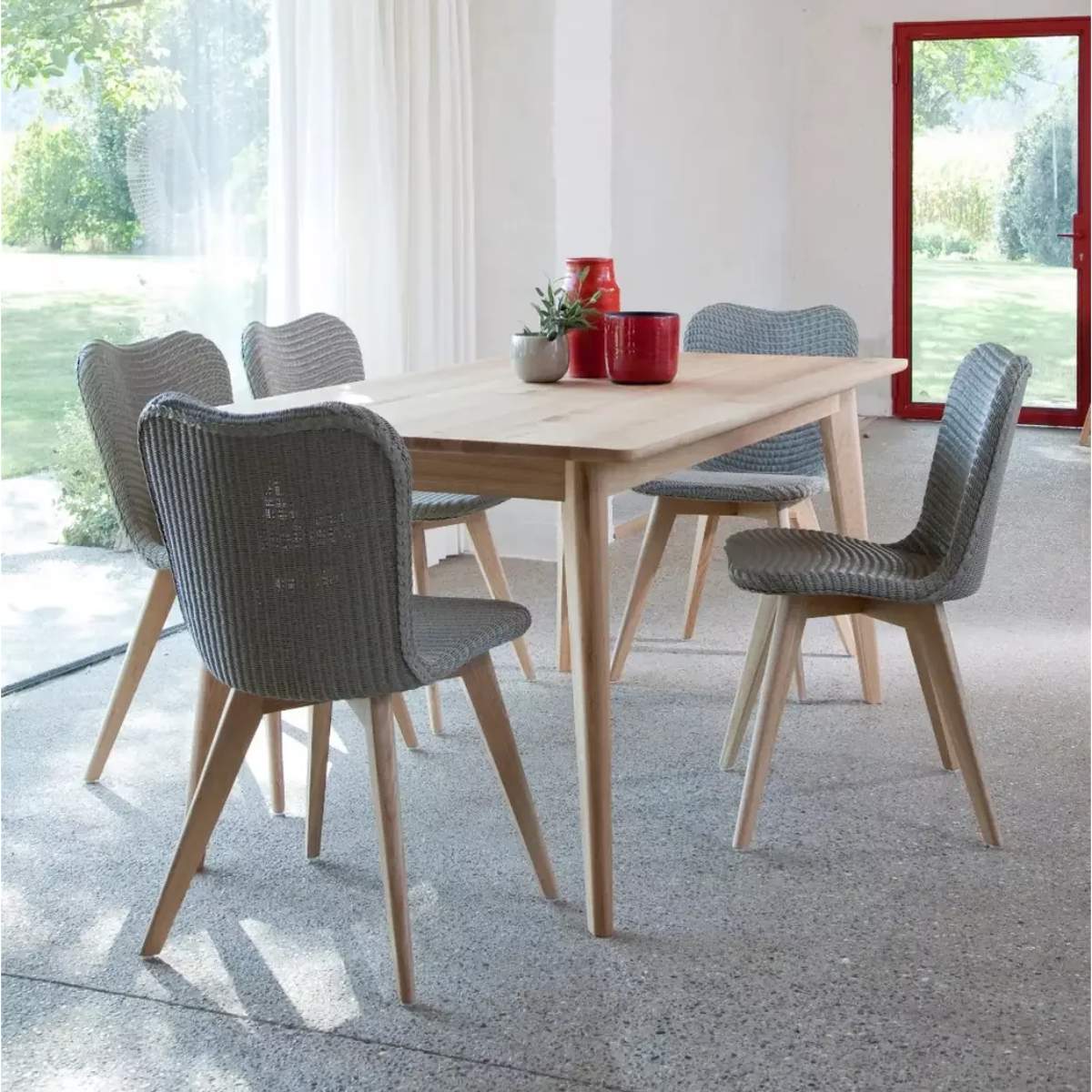 Vincent Shepherd Lily Dining Chair in Pure White |Oak Legs