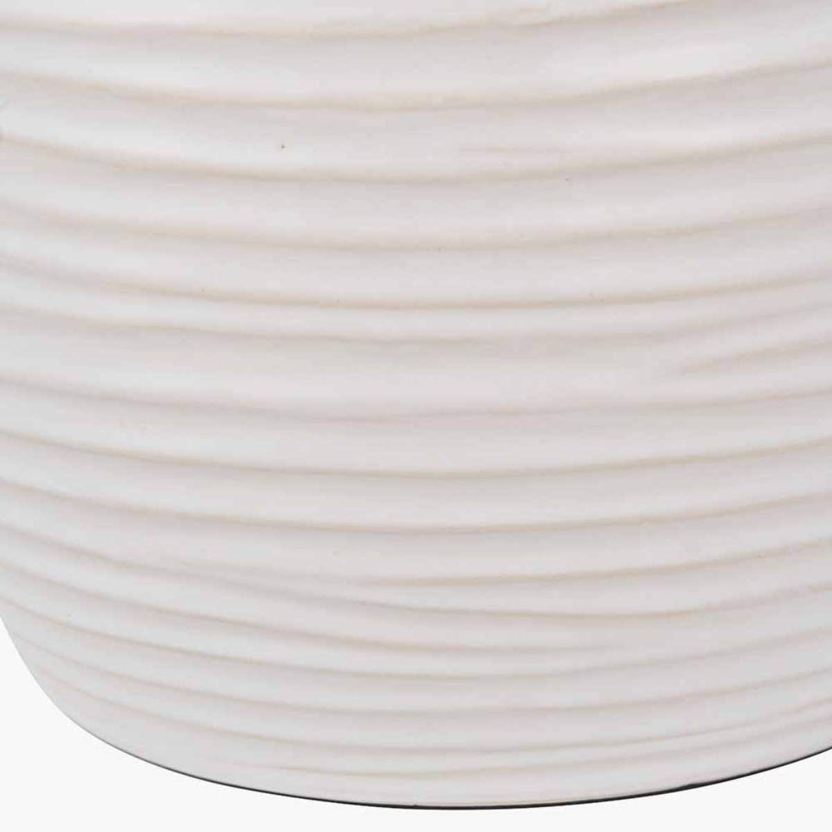 Pacific Lifestyle Linnea White Grooved Ceramic Table Lamp