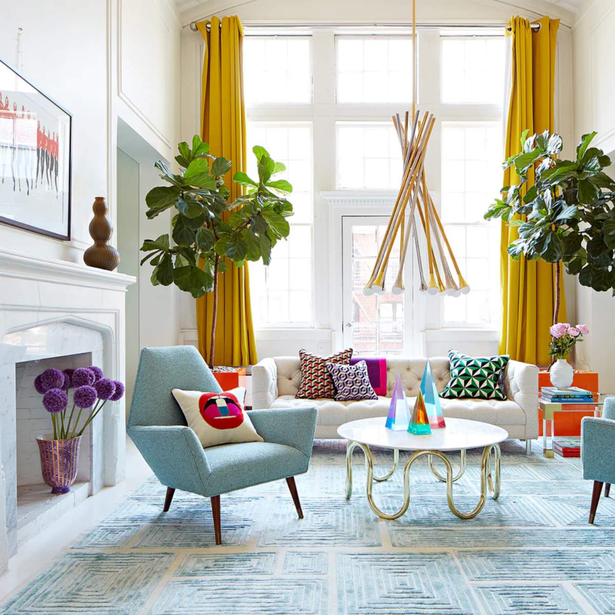 Jonathan Adler Lips Full Dose Needlepoint Cushion