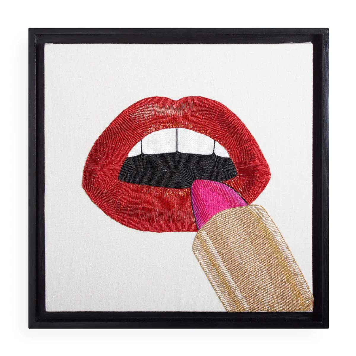 Jonathan Adler Lipstick Beaded Art