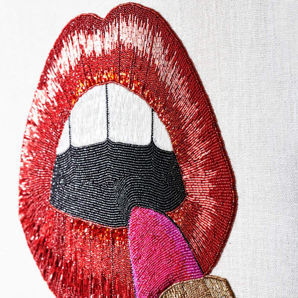 Jonathan Adler Lipstick Beaded Art