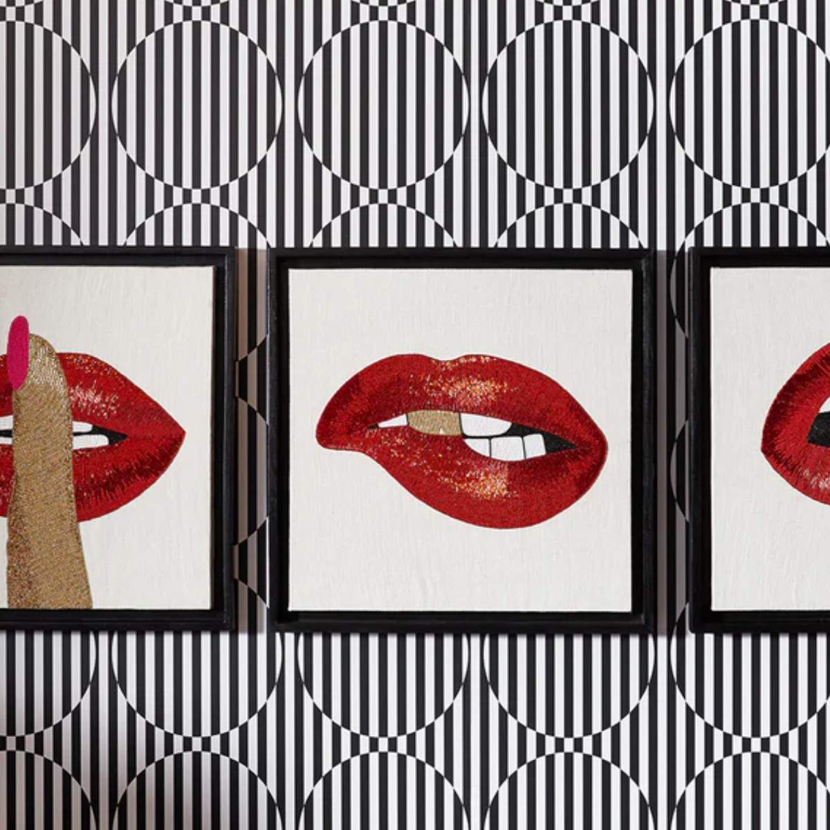 Jonathan Adler Lipstick Beaded Art